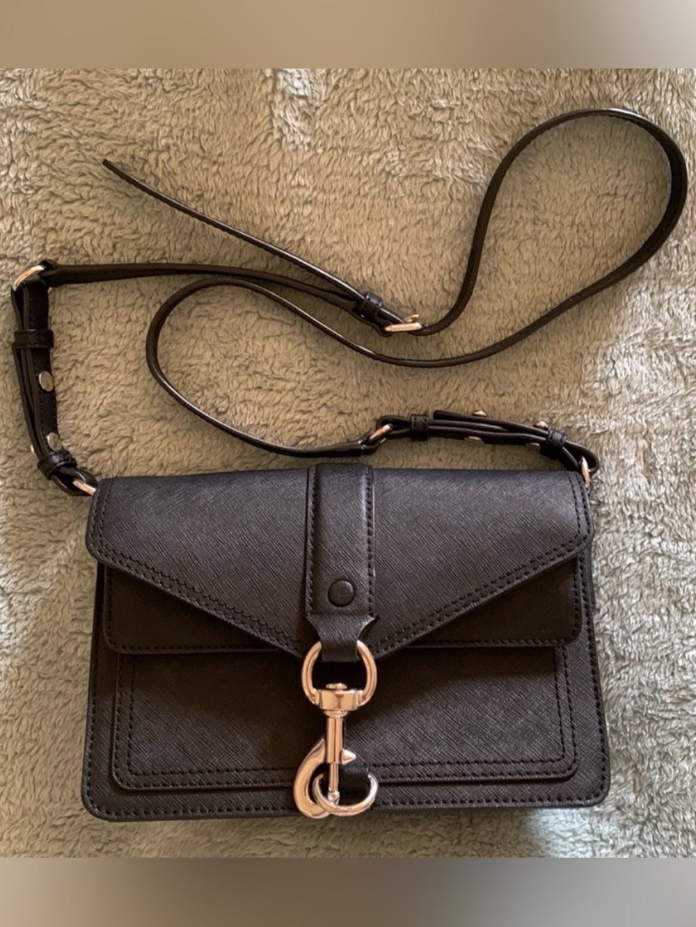 Rebecca Minkoff Black Crossbody with Silver Hardware